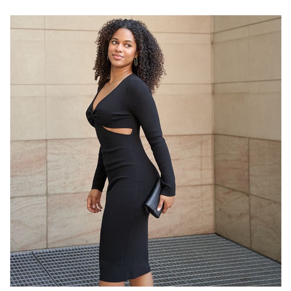 Chic Black Long Sleeve Dress